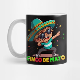 Dabbing BOY sunglasses  Cinco De Mayo Let's Fiesta Mexican Party Mug